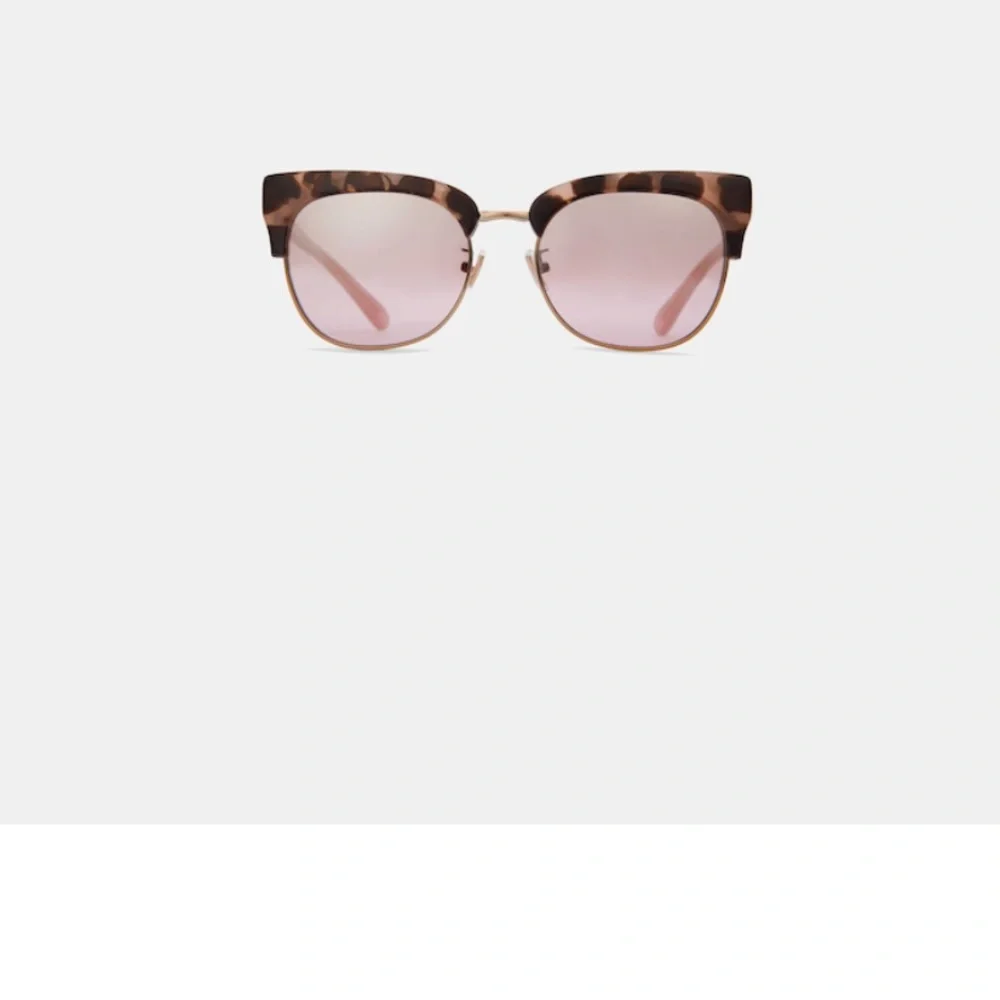 COACH SEMI RIMLESS PINK TORTOISE BOBBI SUNGLASSES ALL SEASONS - Picture 9 of 9